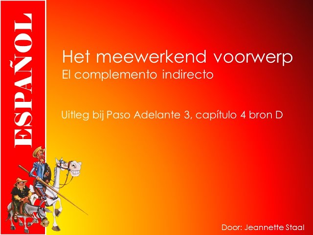 Meewerkend Voorwerp Spaans