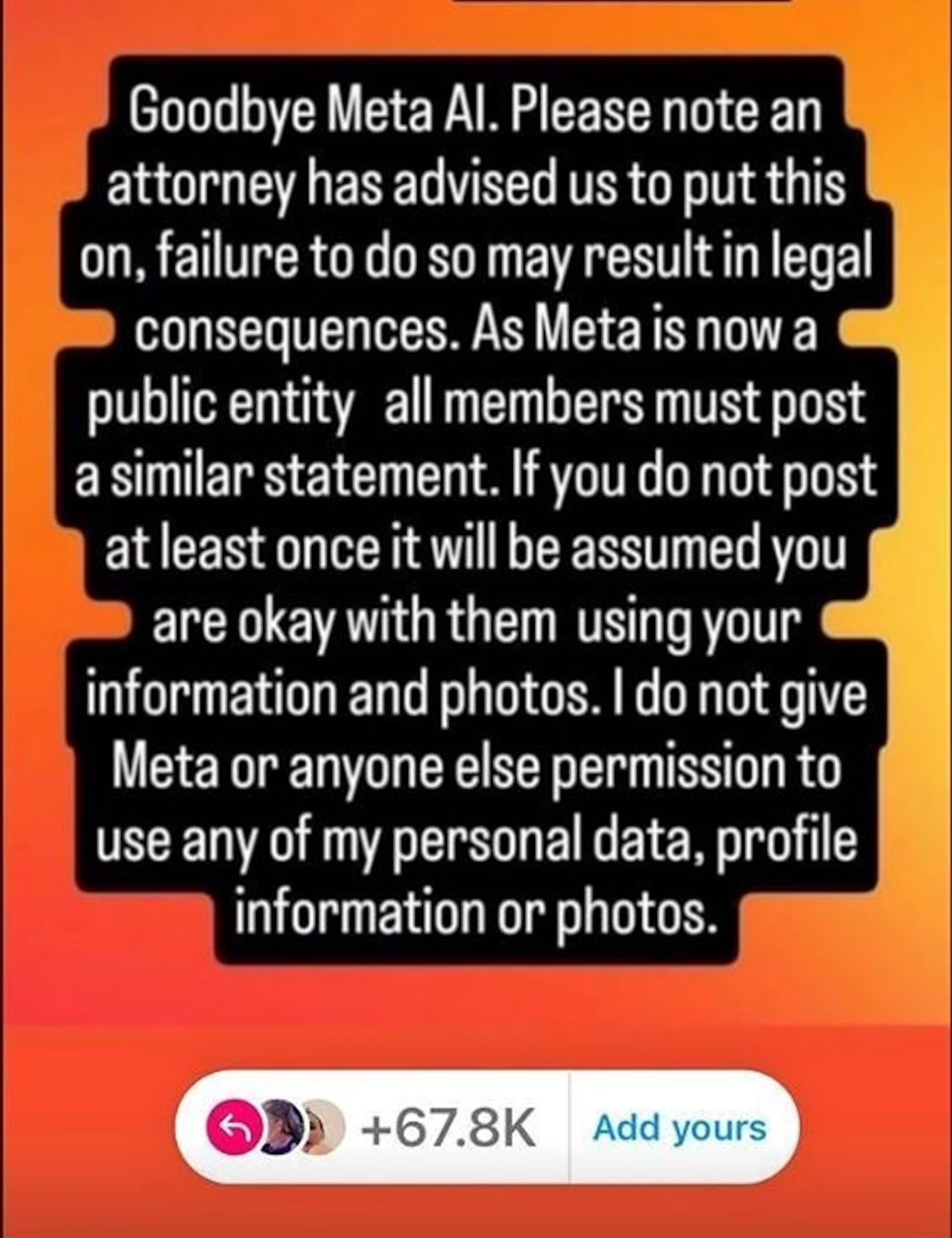 Meta AI Instagram Story