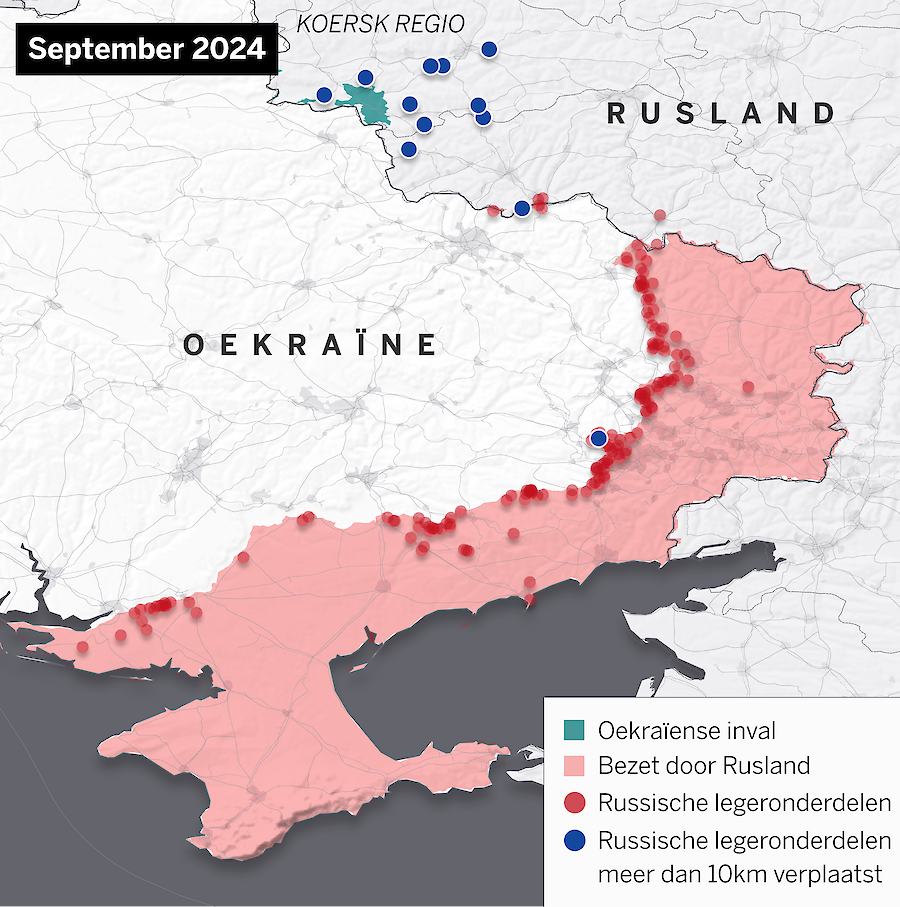 Oorlog Oekraïne Kaart Putin