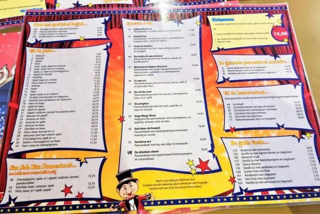 Pannenkoekenhuis Voorst Menu
