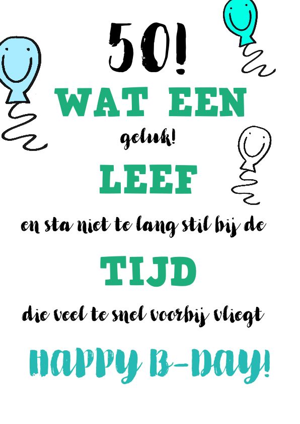 Tekst 50 Jaar Man