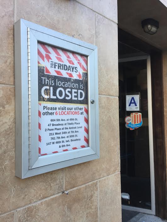 TGI Fridays Closing Time