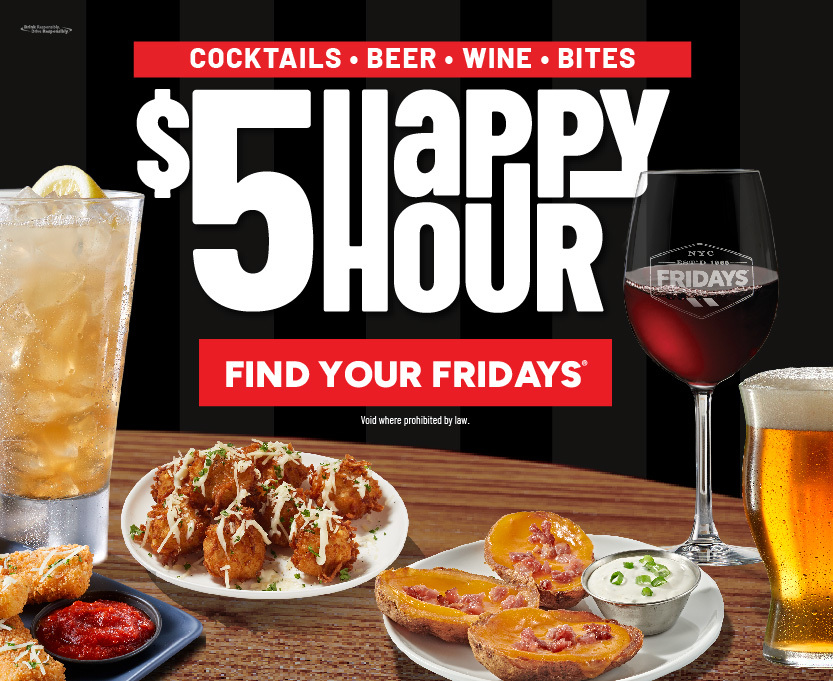 Tgi Fridays Happy Hour Menu With Prices