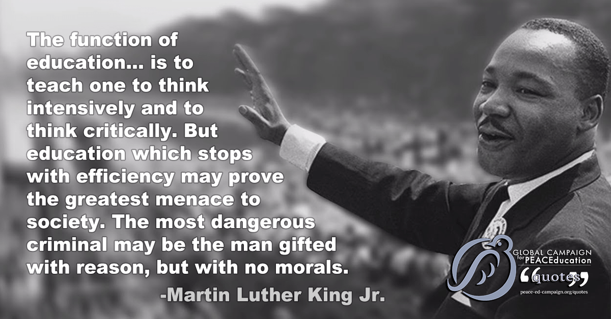 The Purpose Of Education Martin Luther King