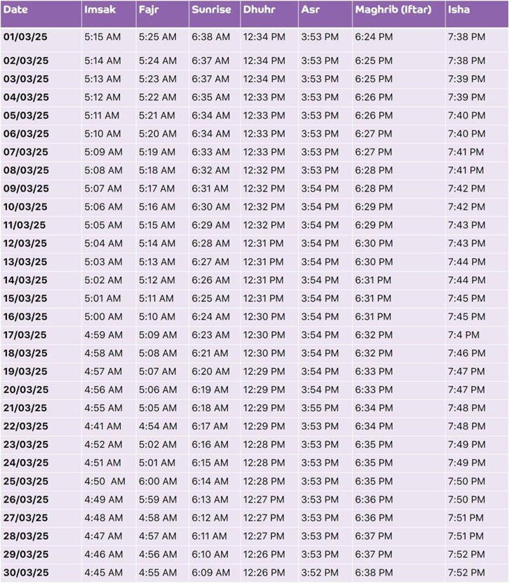 Today Iftar Time In Abu Dhabi 2025
