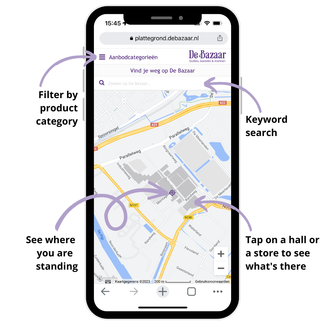 De Bazaar Amsterdam Map