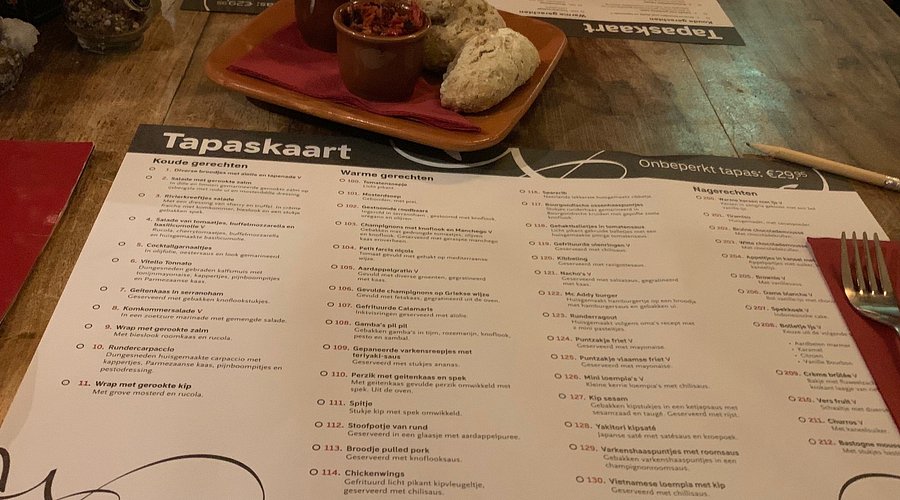 Hotel Verhoeven Uden Menu