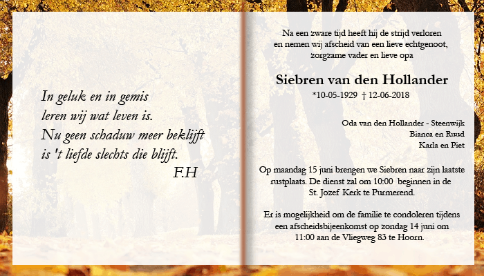 Overlijdensberichten Maken