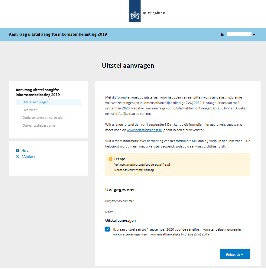 Uitstel Belastingaangifte 2024 Aanvragen