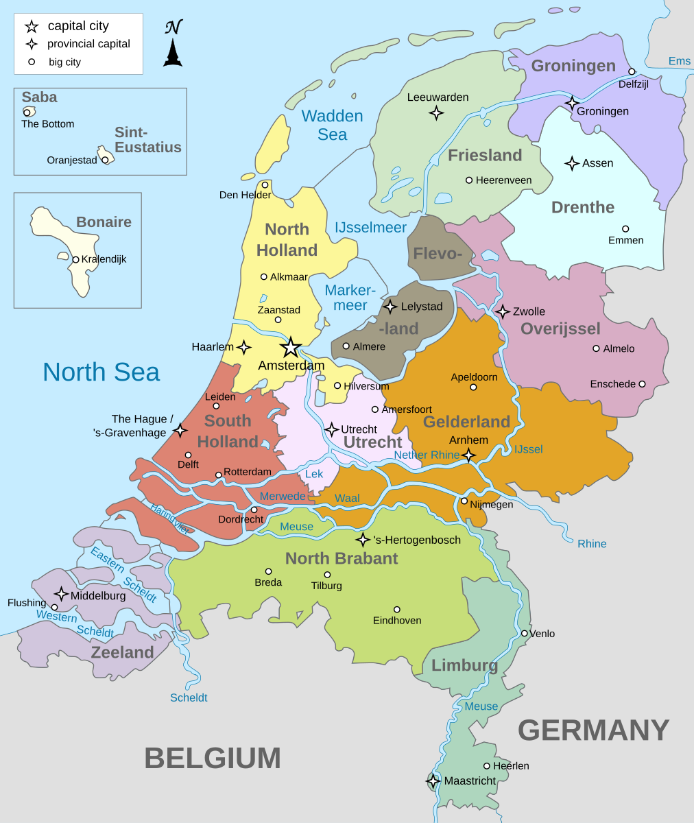 What Are The 12 Provinces Of Netherlands In Order