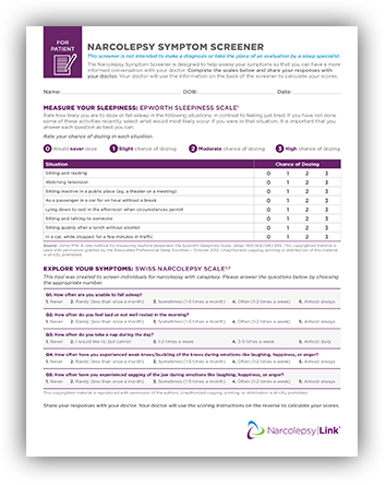 Narcolepsy Symptom Screener – Fast, Free Tools