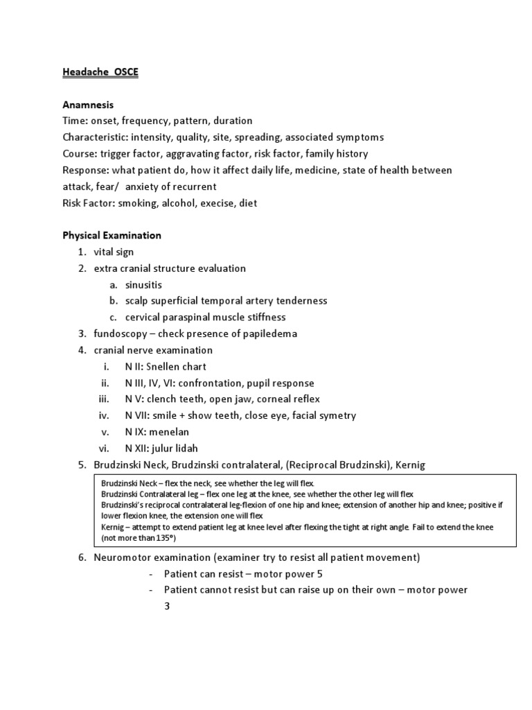 Headache Physical Exam OSCE: A Step‑by‑Step Guide