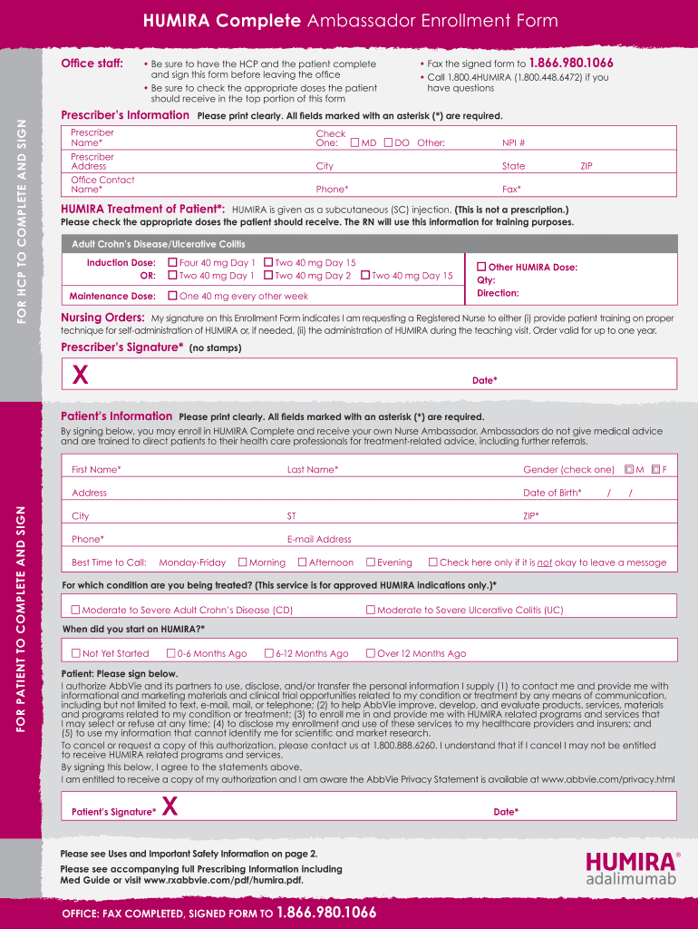 Rinvoq Gastroenterology Enrollment Form (PDF)