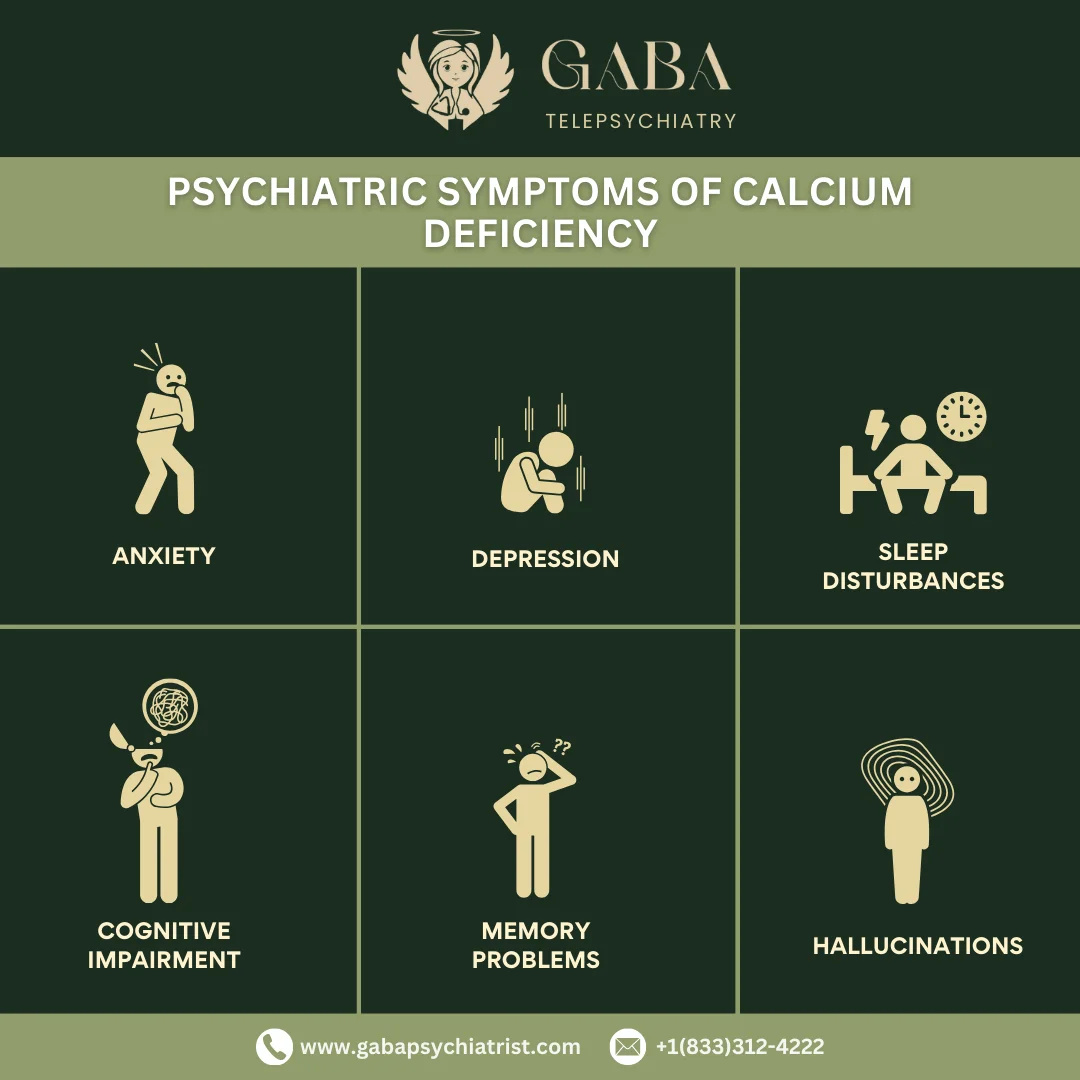 What are the symptoms of calcium deficiency in adults?