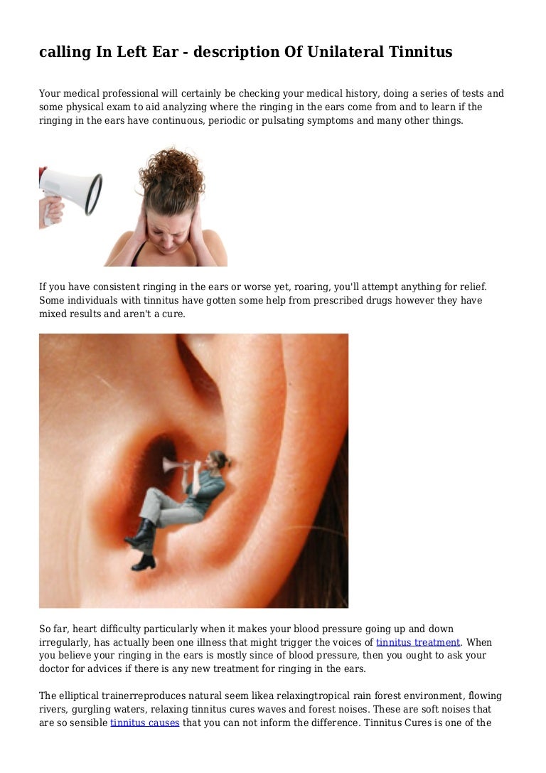 Unilateral Tinnitus NHS: Causes, Risks & Solutions