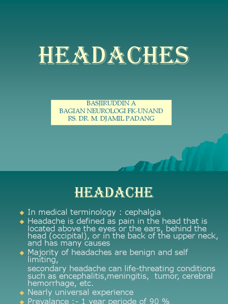 Quick, Friendly Approach to Headache PPT Guide