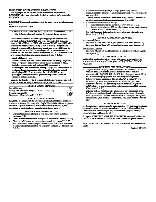 Leqembi Contraindications: Essential Guide for Patients
