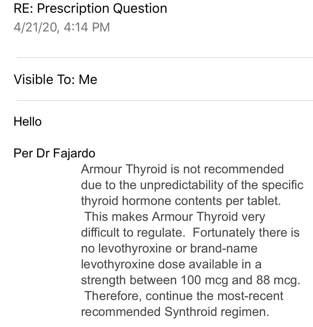 Synthroid vs Armour Thyroid Reddit: Comparison