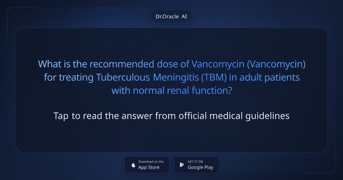 Vancomycin Dose in Meningitis in Adults – Quick Guide