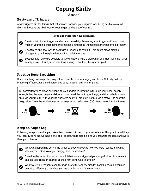 Free Coping Skills for Anger PDF – Your Calm Toolkit