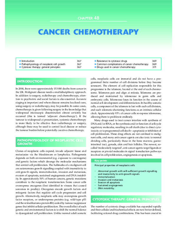Introduction to Chemotherapy PDF: Free Guide Download