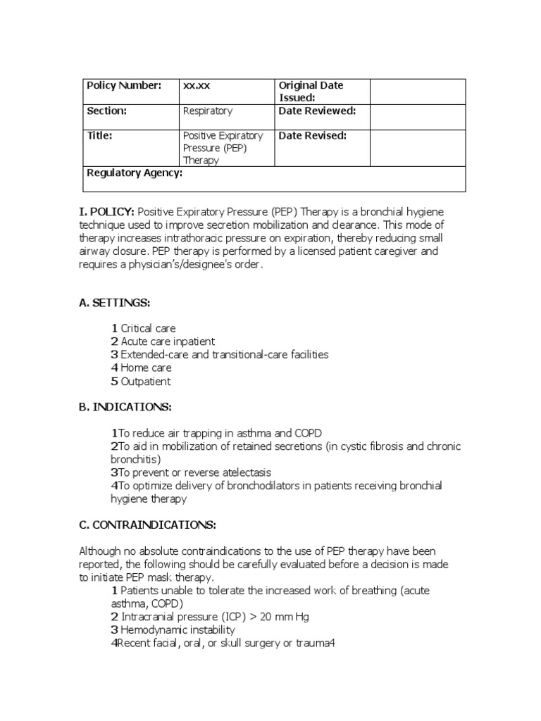 Pep Therapy Contraindications: What You Must Know