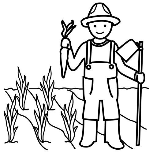 Agricultor Para Dibujar Fácil