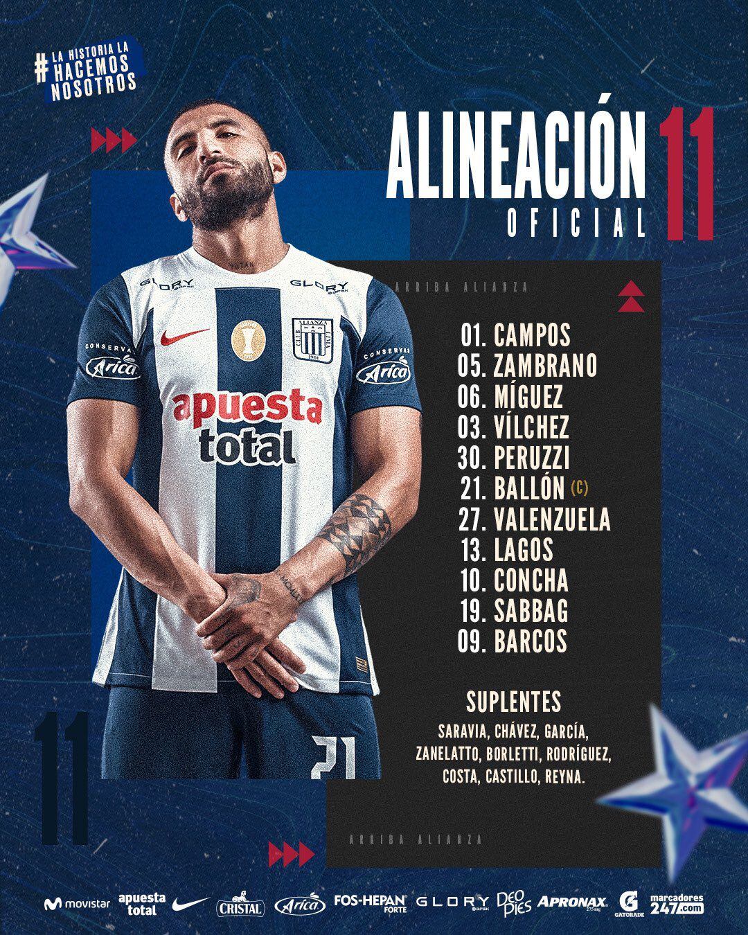 Alineaciones De Alianza Lima Contra Club Universitario De Deportes