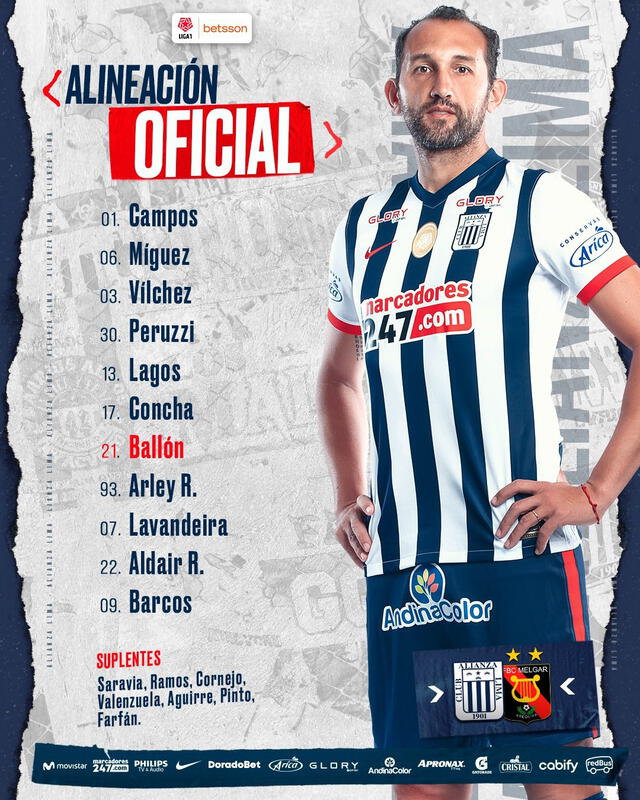 Alineaciones De Alianza Lima Contra Fbc Melgar