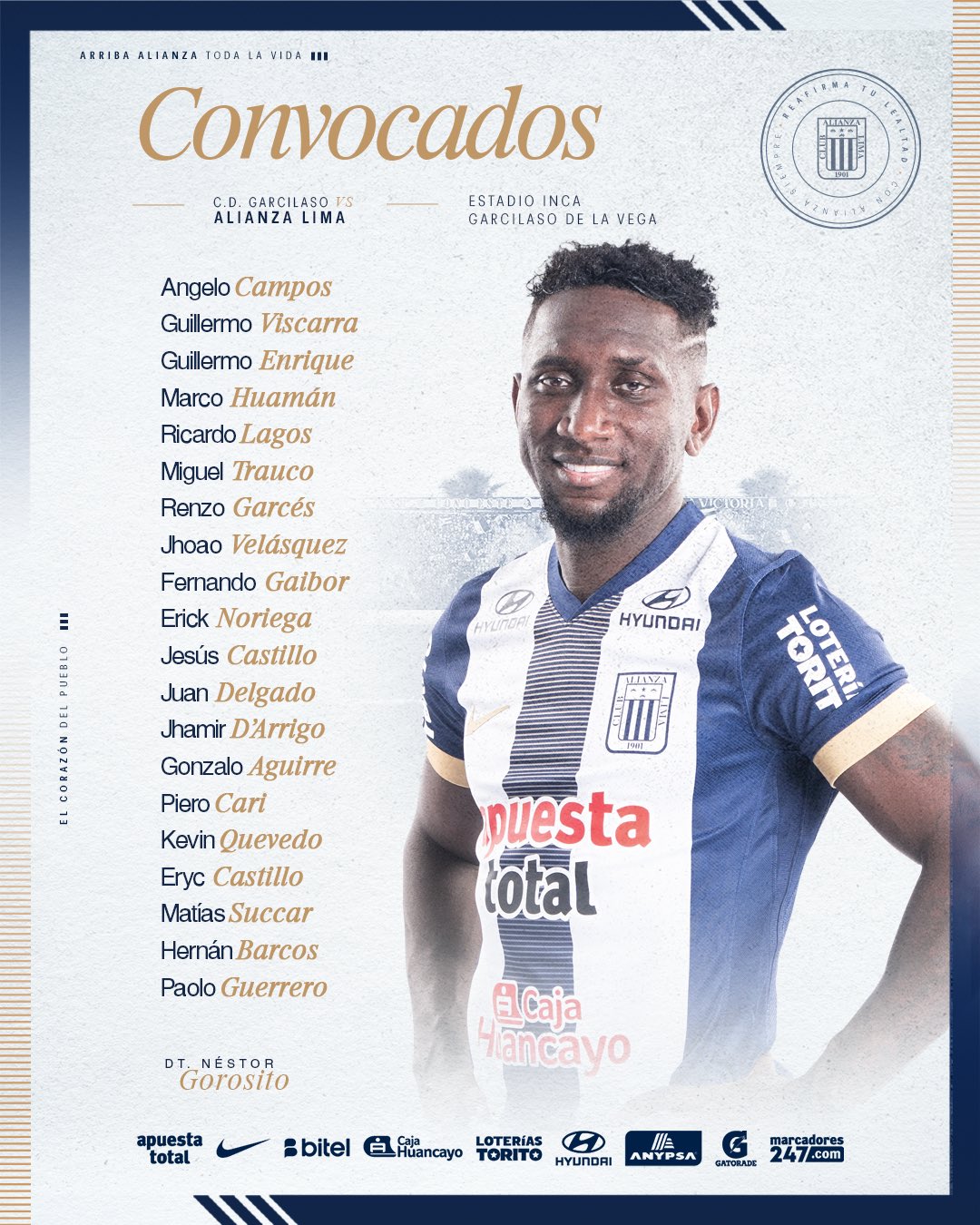 Alineaciones De Deportivo Garcilaso Contra Alianza Lima