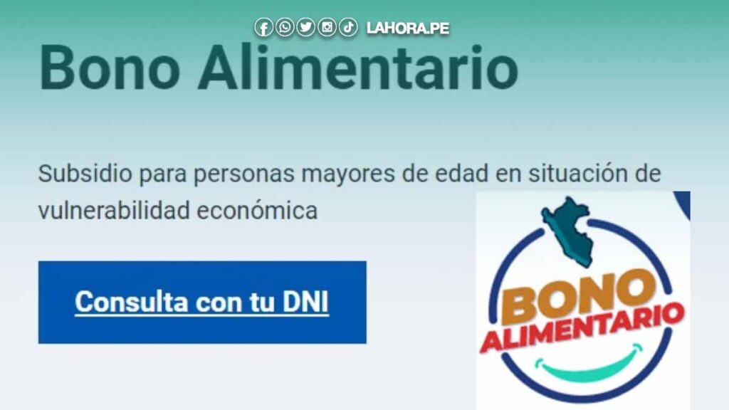 Bono Alimentario 2023 400 Soles