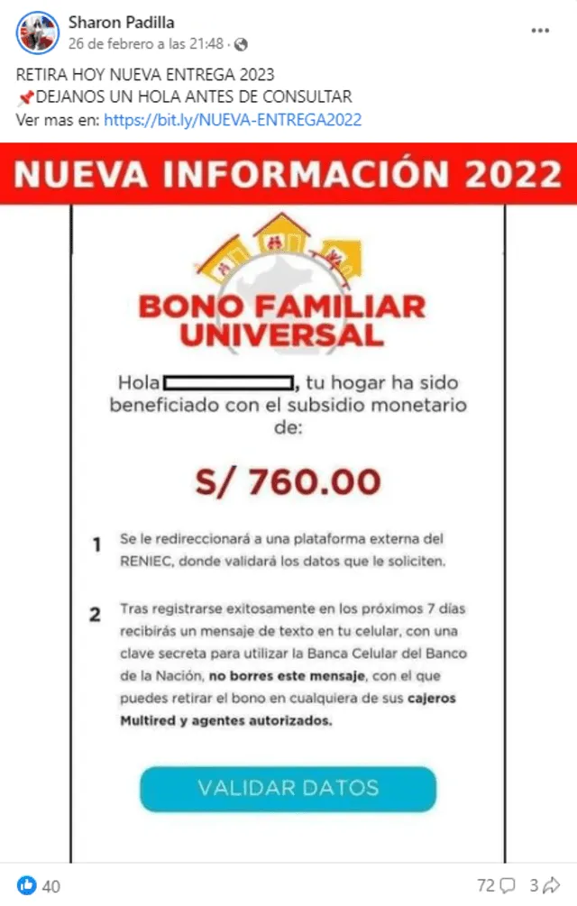 Bono Familiar Universal 2023 Link
