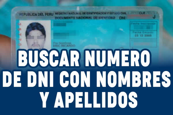 Buscar Dni Por Nombre Y Domicilio