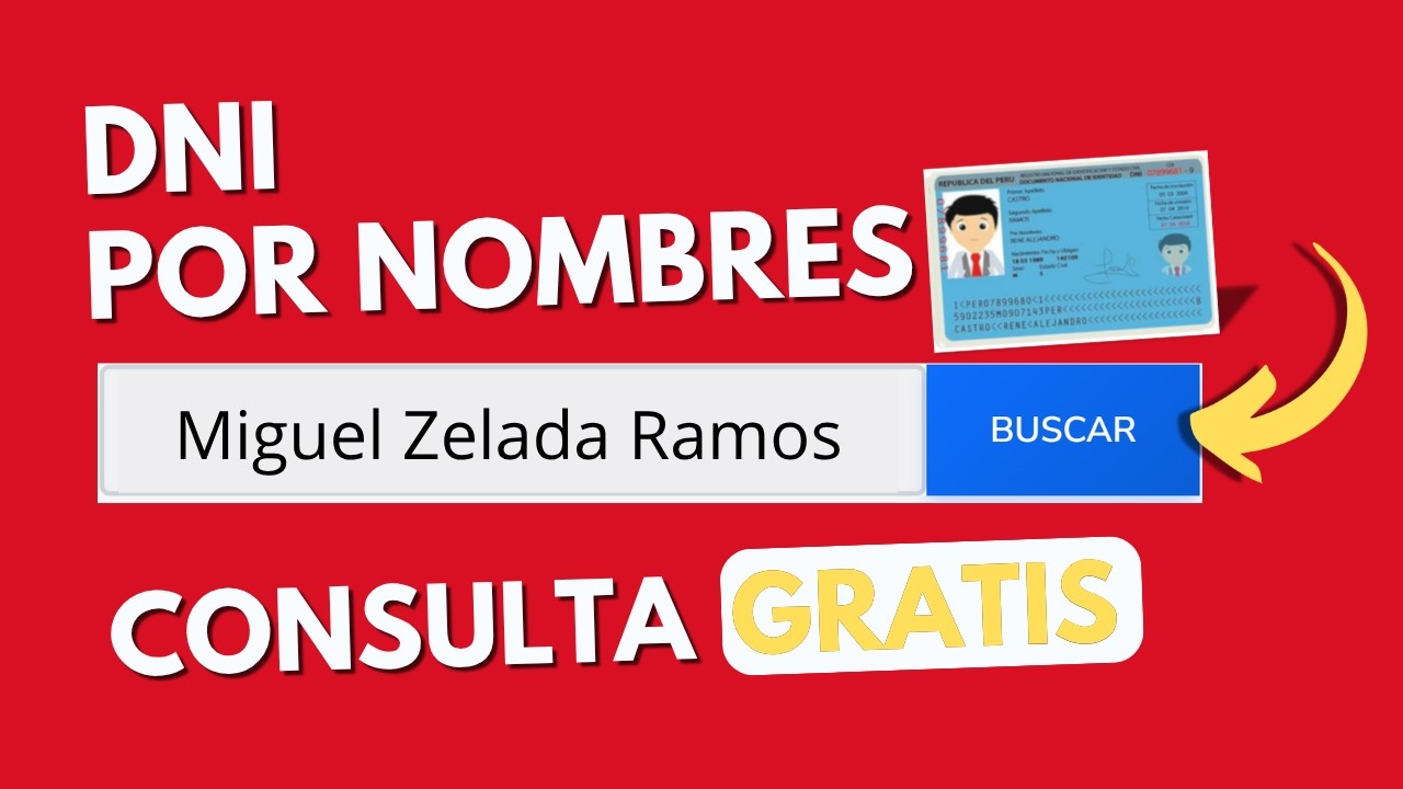 Buscar Numero De Dni Por Nombre Y Apellido