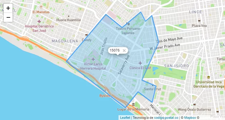 Código Postal Magdalena Del Mar 15076