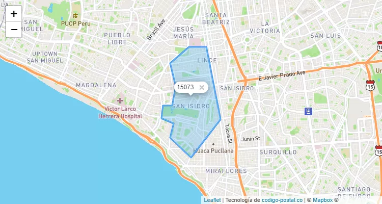 Codigo Postal San Isidro Lima