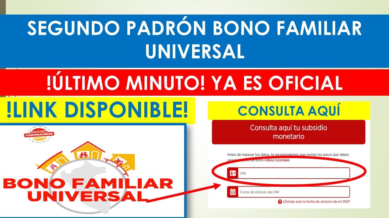 Como Inscribirme Para El Bono Universal 2021