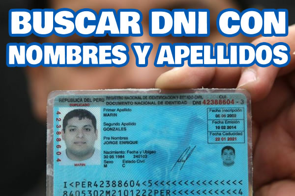 Como Saber Mi Numero De Dni Con Mi Nombre