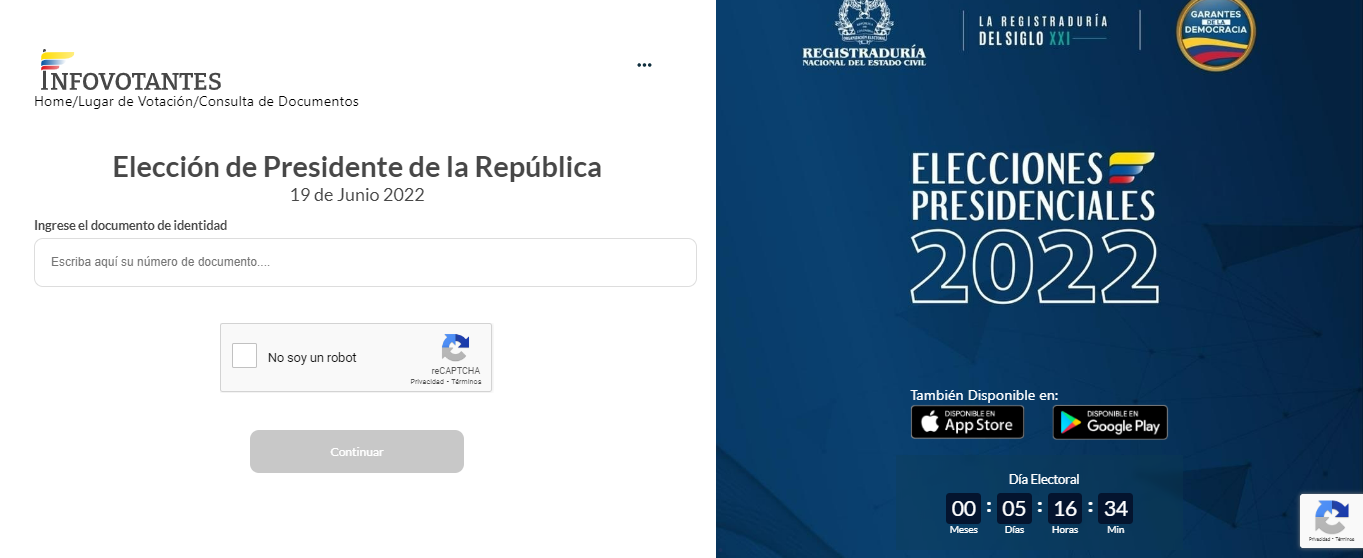 Consulta Lugar De Votación 2022