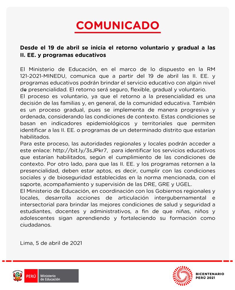 Cuando Empiezan Las Clases Presenciales En Perú 2021