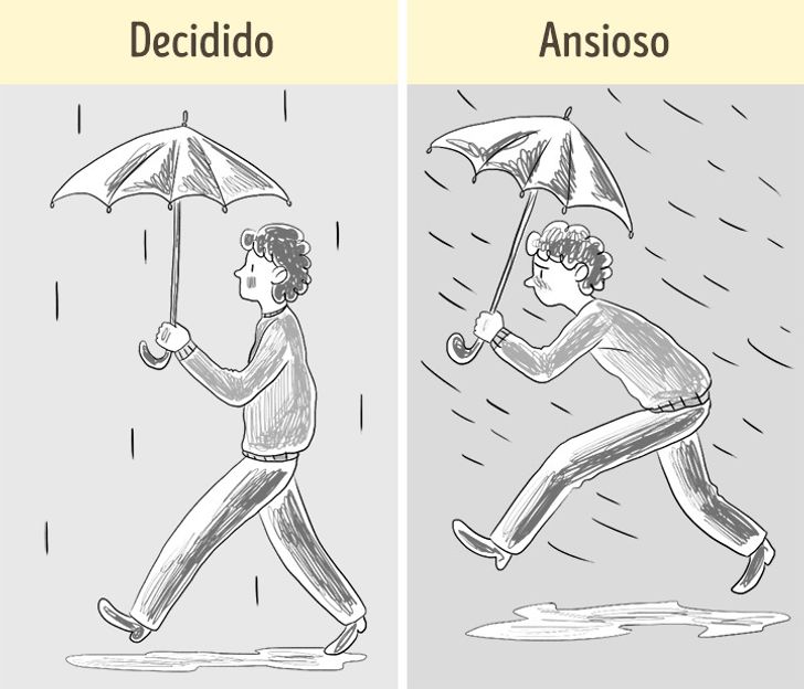 Dibujo Hombre Bajo La Lluvia Correcto