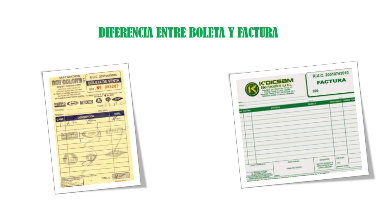 Diferencia Entre Boleta Y Factura