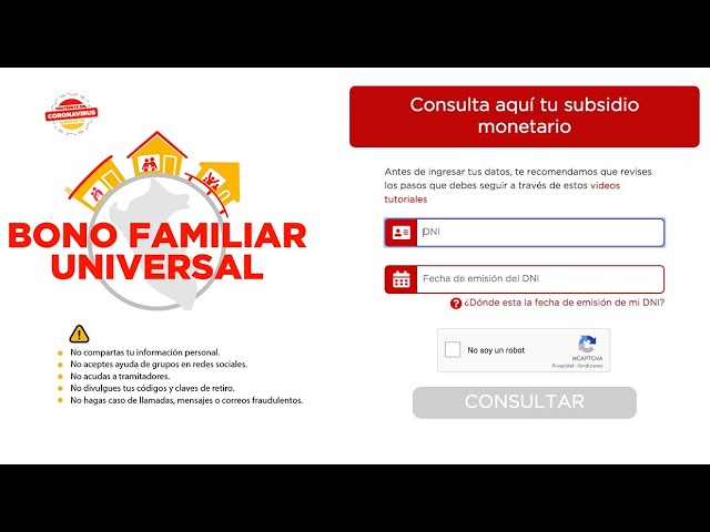 Donde Me Inscribo Para El Bono Universal