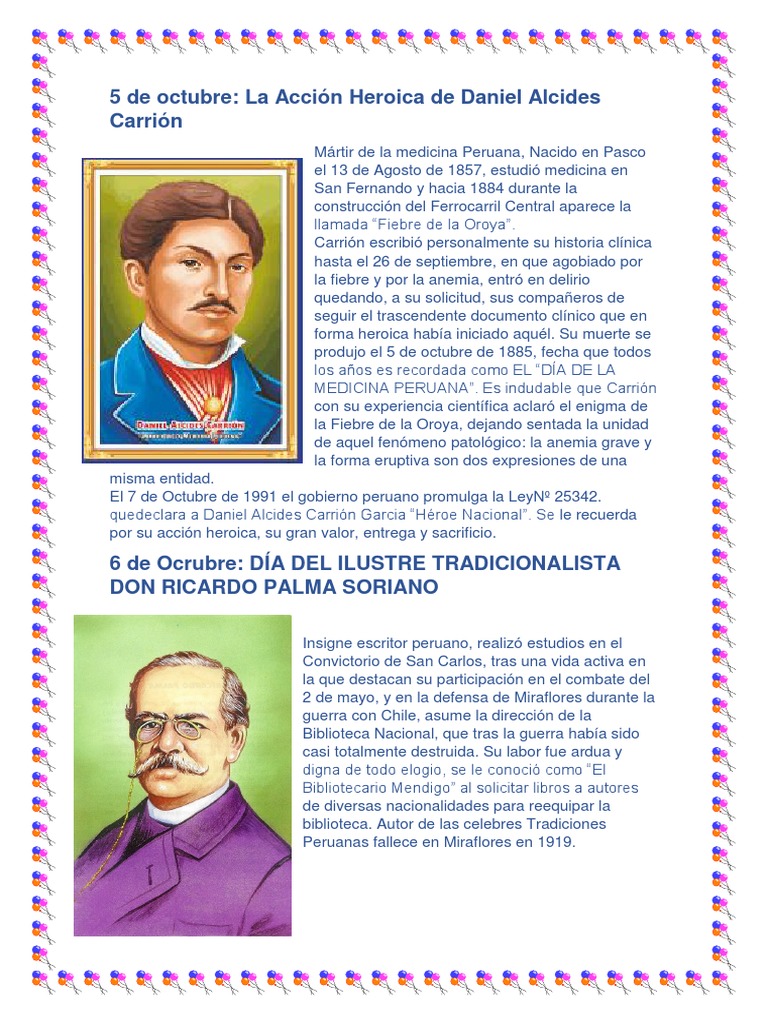 Fechas Civicas De Octubre En Peru