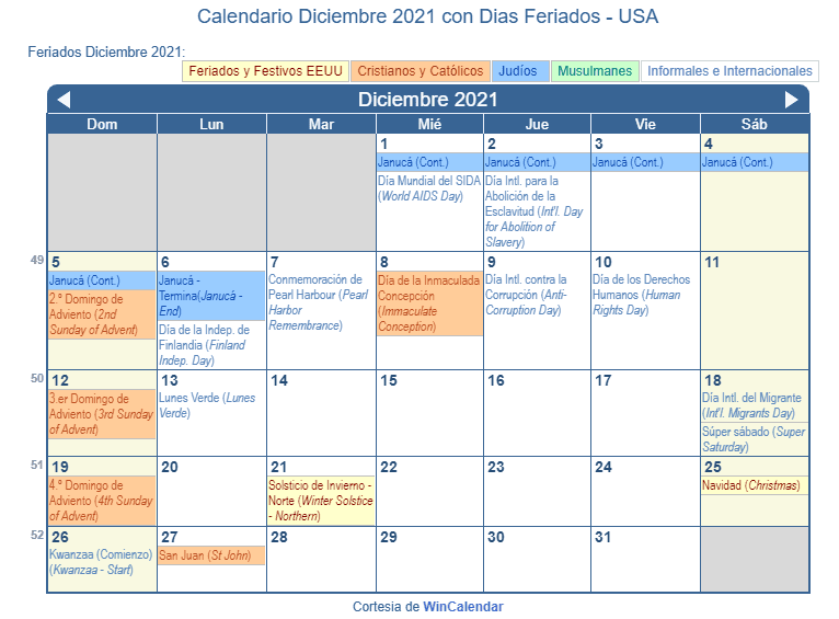 Feriado 9 De Diciembre 2021