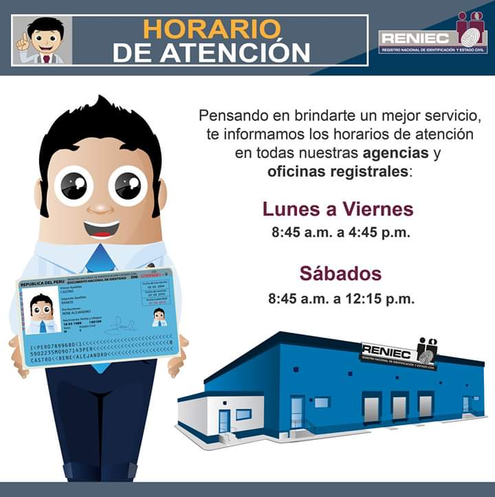 Horario De Atención De La Reniec