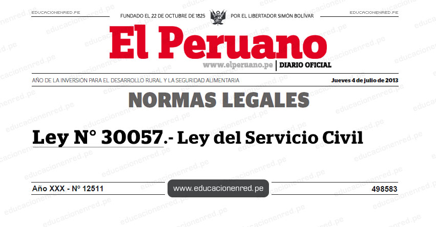 Ley 30057 Ley Del Servicio Civil