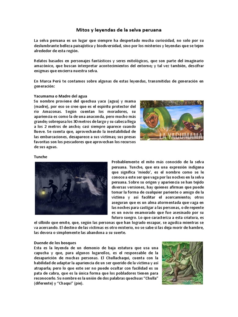 Leyendas De La Selva Peruana Pdf