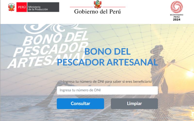 Link Bono Pescadores 2023 Link Consulta Dni