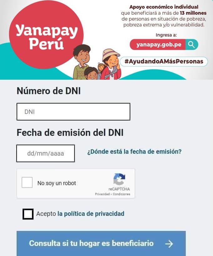 Link Bono Yanapay 700 Consulta Con Dni
